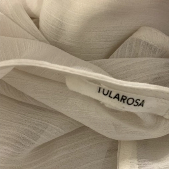 Tularosa Darla Ruffle Sheer Mini Dress Cloud Cream - Picture 6 of 9